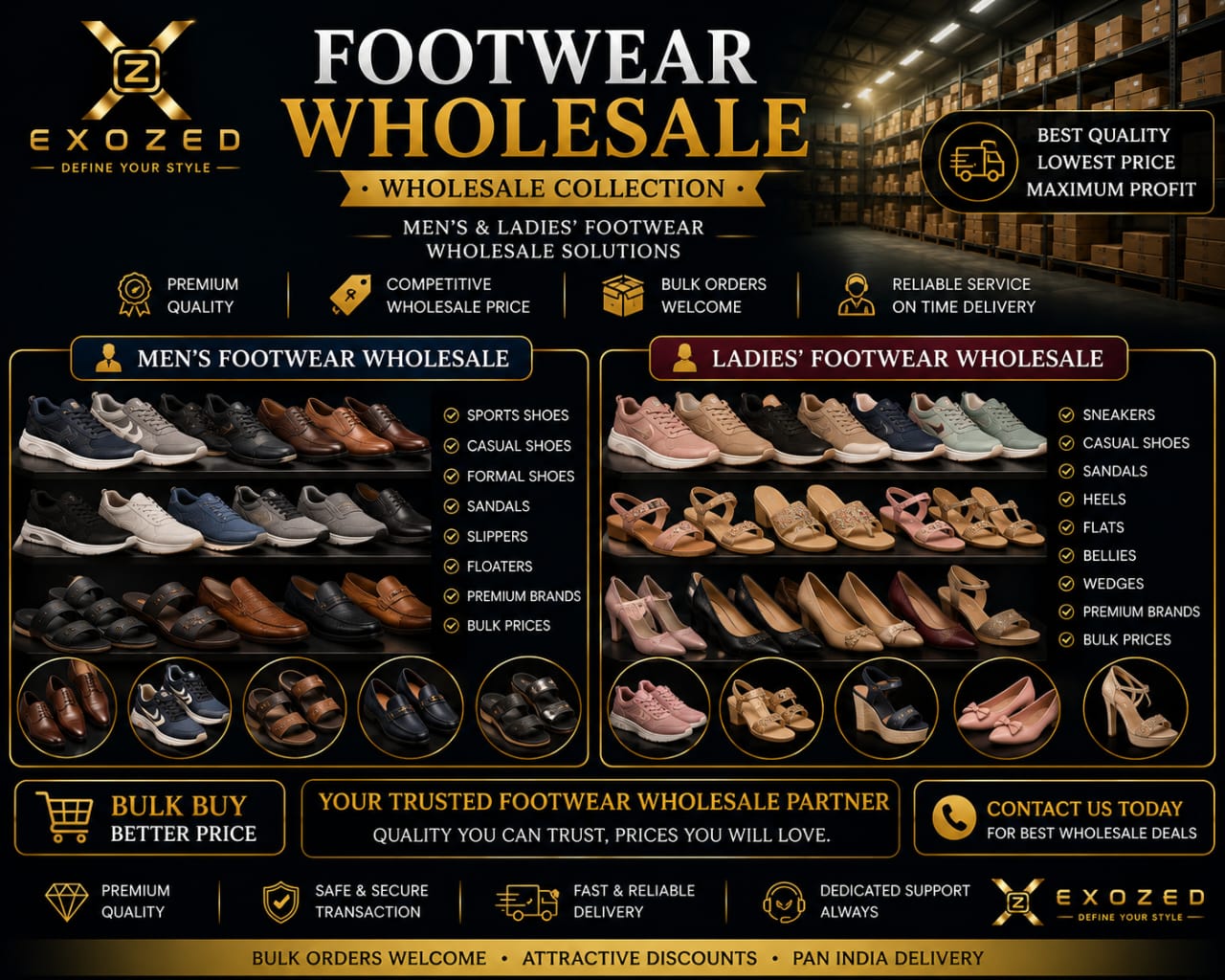 Whole sale  footwear